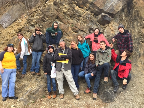 Group of students in the field